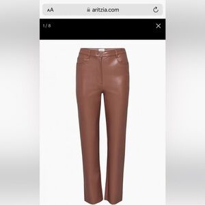 Aritzia Melina Faux Leather Pants size 0